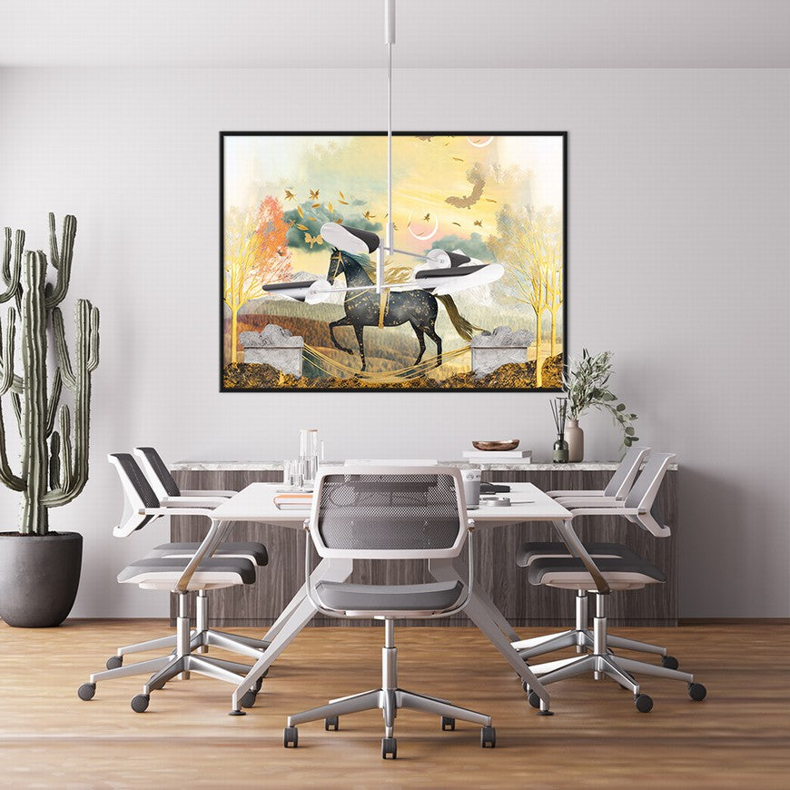 Pastoral Panorama: Horse Wall Art Print