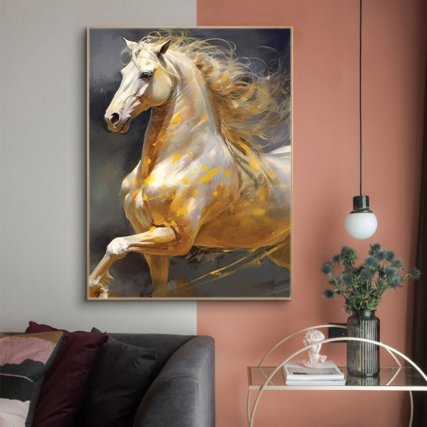 Graceful Gallop: Horse Canvas Painting