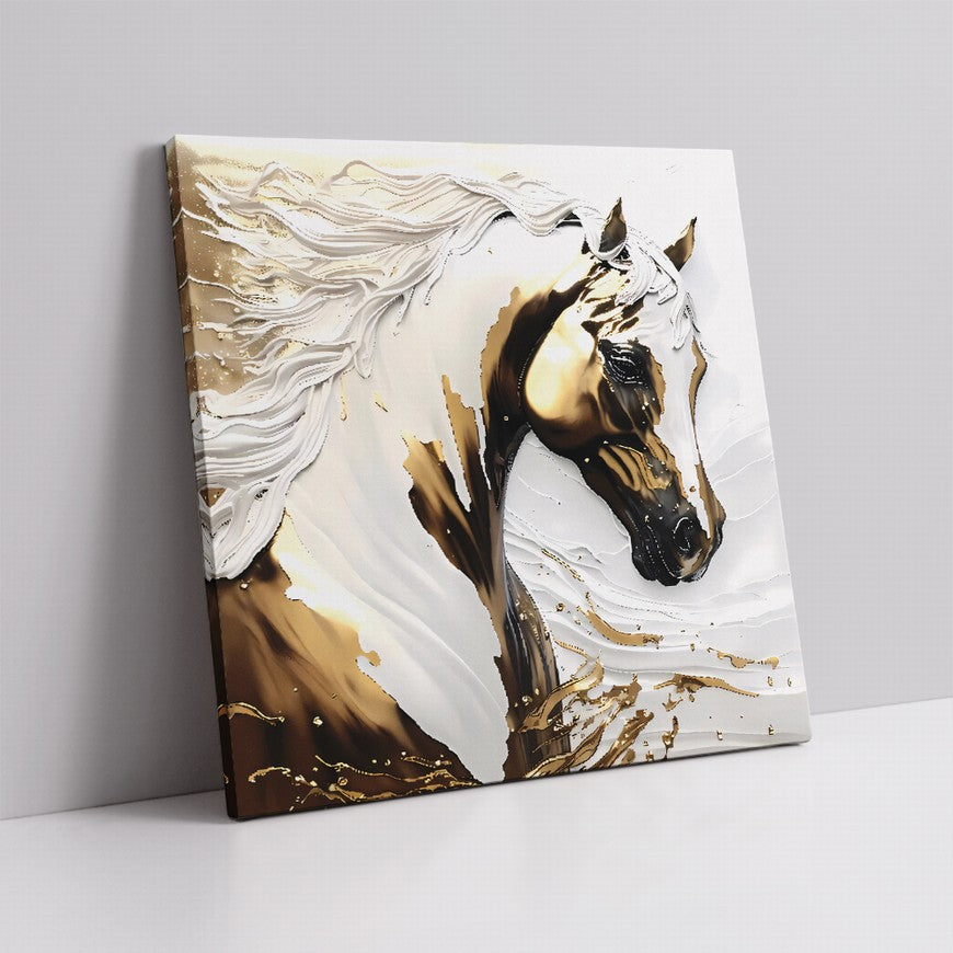 Grazing in Green: Horse Canvas Print