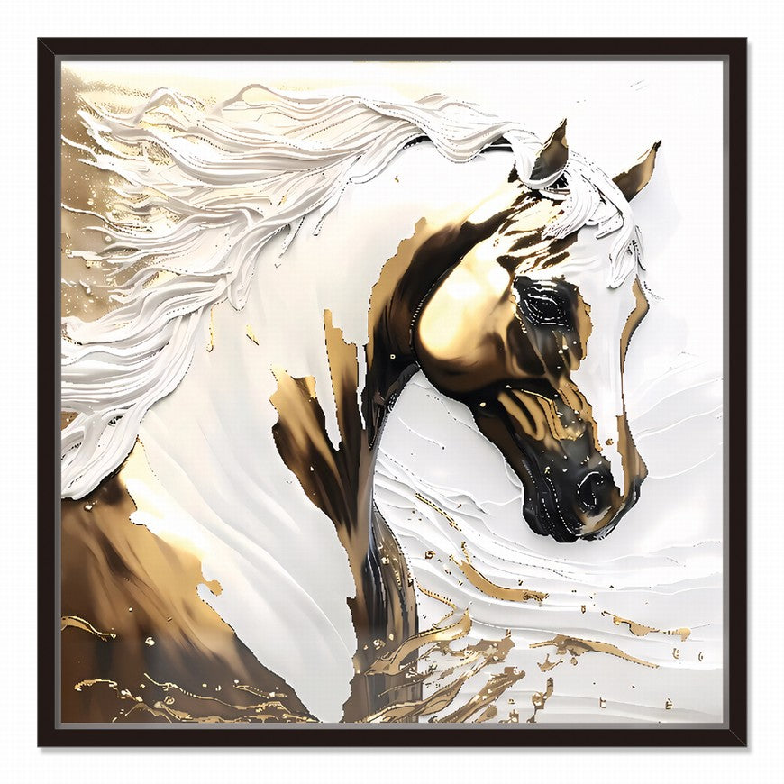 Grazing in Green: Horse Canvas Print