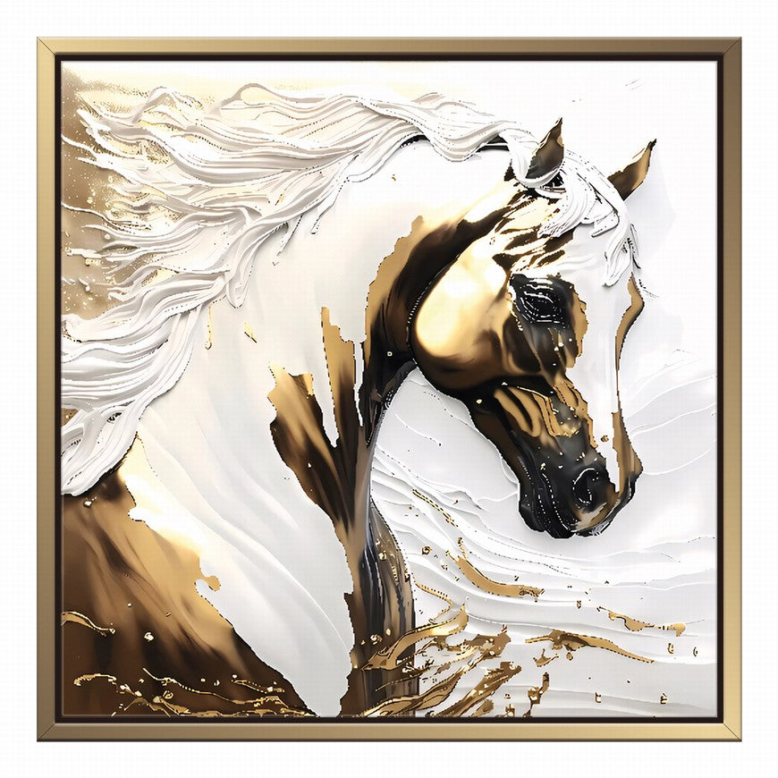 Grazing in Green: Horse Canvas Print