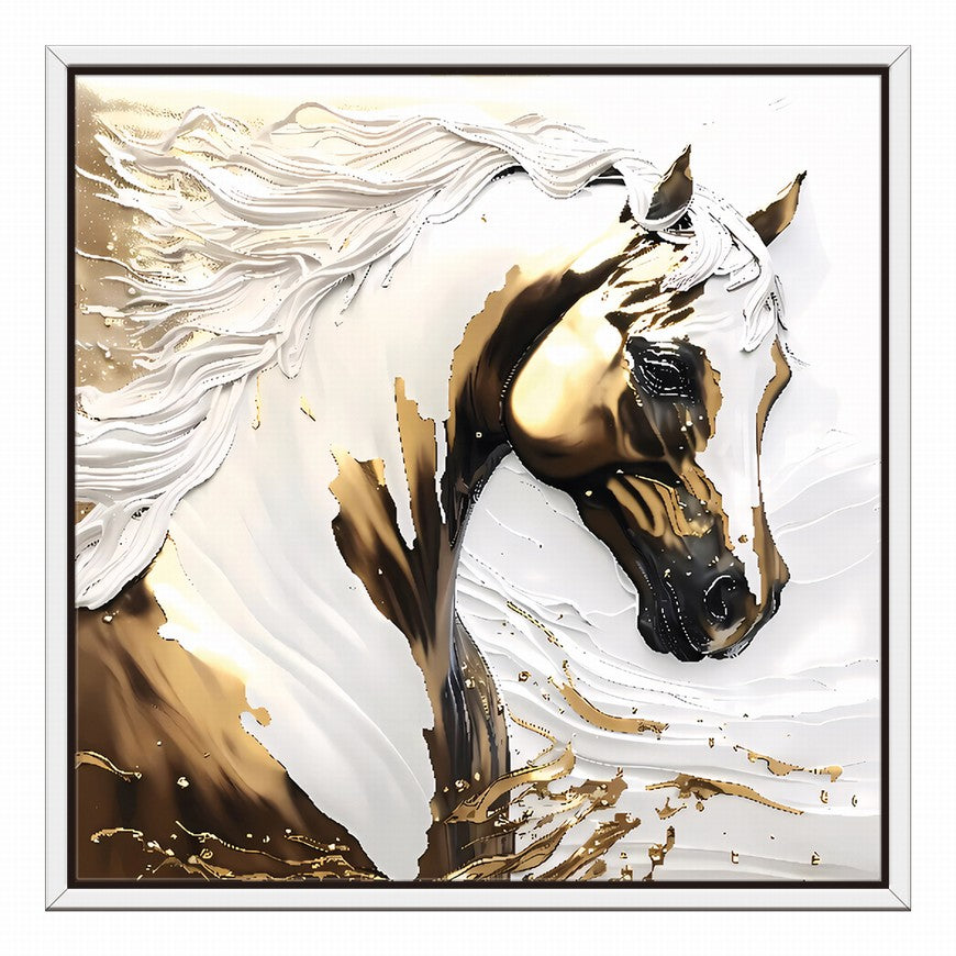 Grazing in Green: Horse Canvas Print