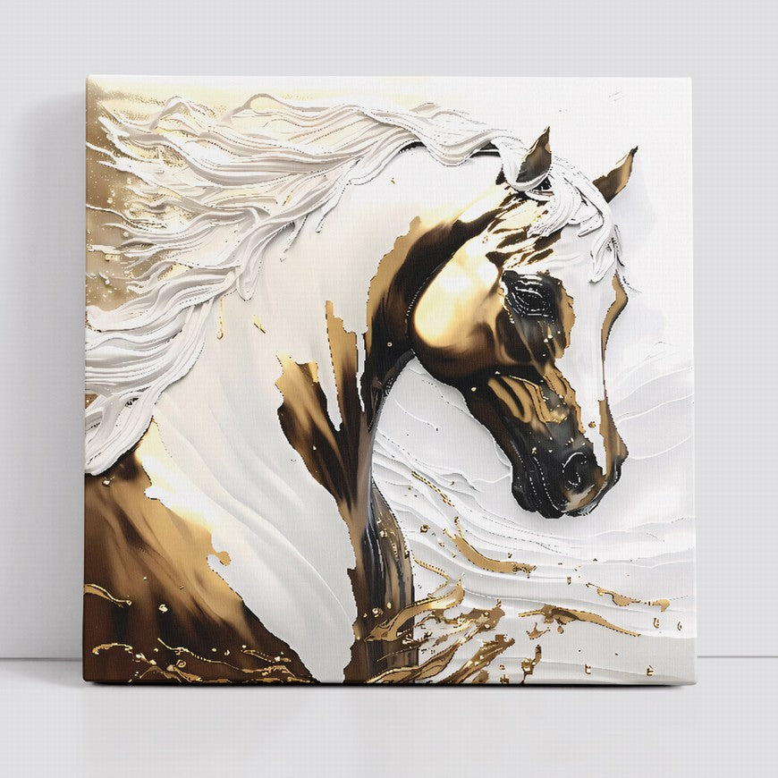 Grazing in Green: Horse Canvas Print