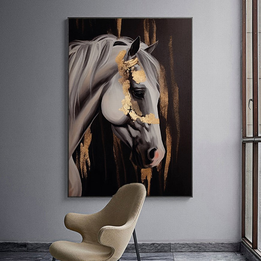 Whispering Winds: Horse Wall Art Piece