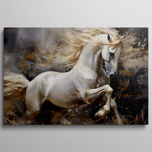 Saddle Serenity: Horse Home Canvas