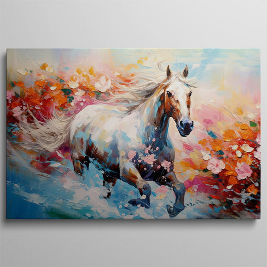 Steed Silhouette: Horse Canvas Print