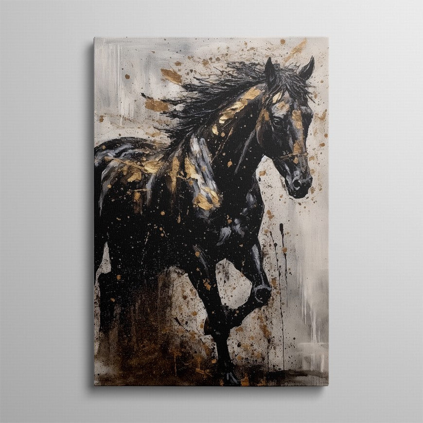 Grazing Grace: Horse Canvas Painting