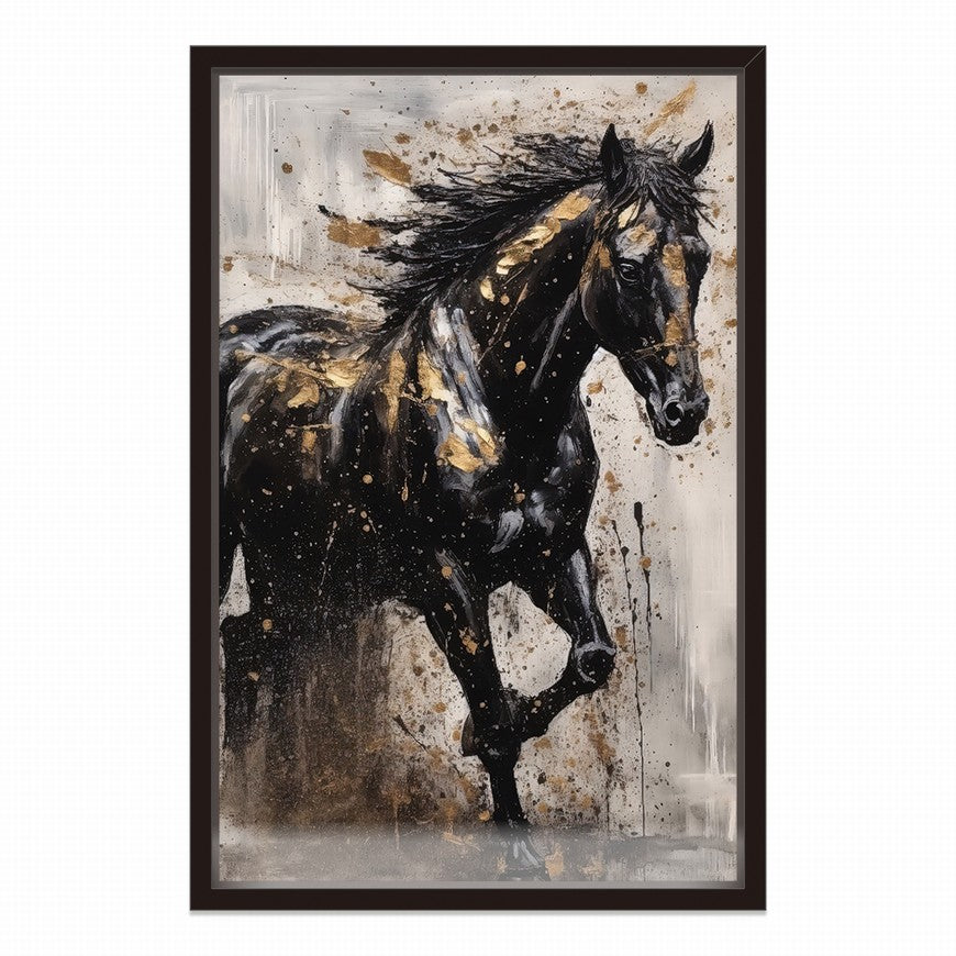 Grazing Grace: Horse Canvas Painting