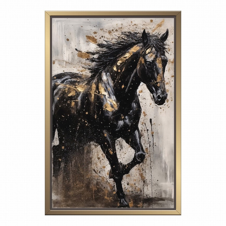 Grazing Grace: Horse Canvas Painting