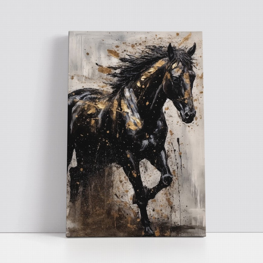 Grazing Grace: Horse Canvas Painting