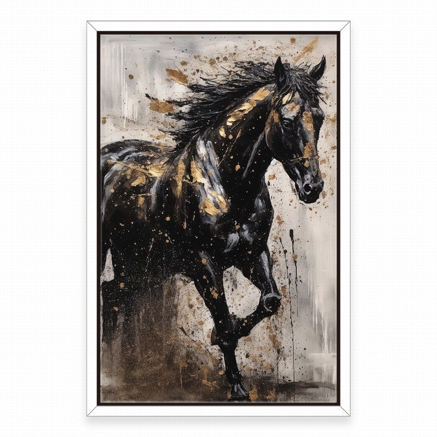 Grazing Grace: Horse Canvas Painting