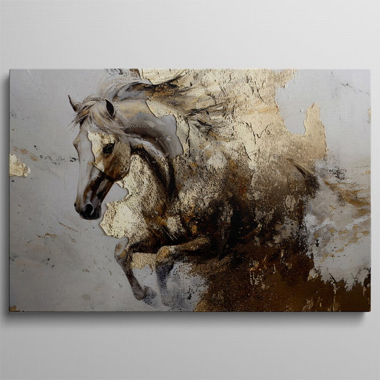 Equestrian Echoes: Home Horse Canvas
