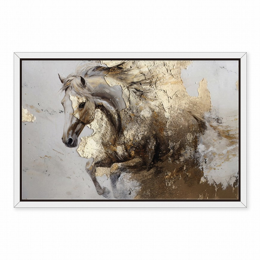 Equestrian Echoes: Home Horse Canvas
