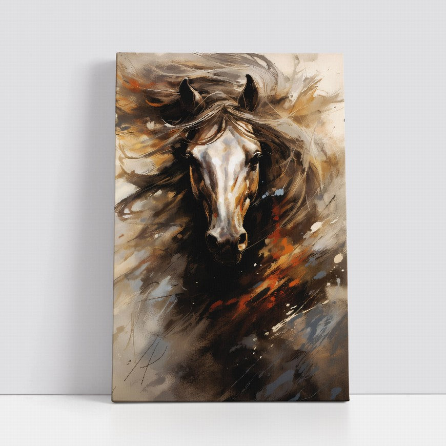 Graceful Gallop: Home Horse Canvas