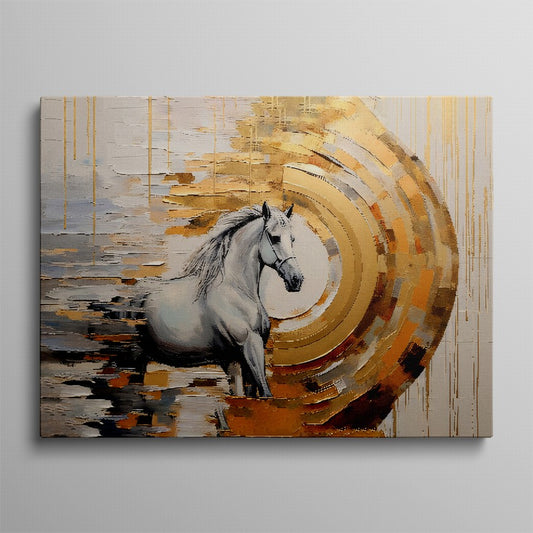 Grazing Grace: Horse Canvas Print