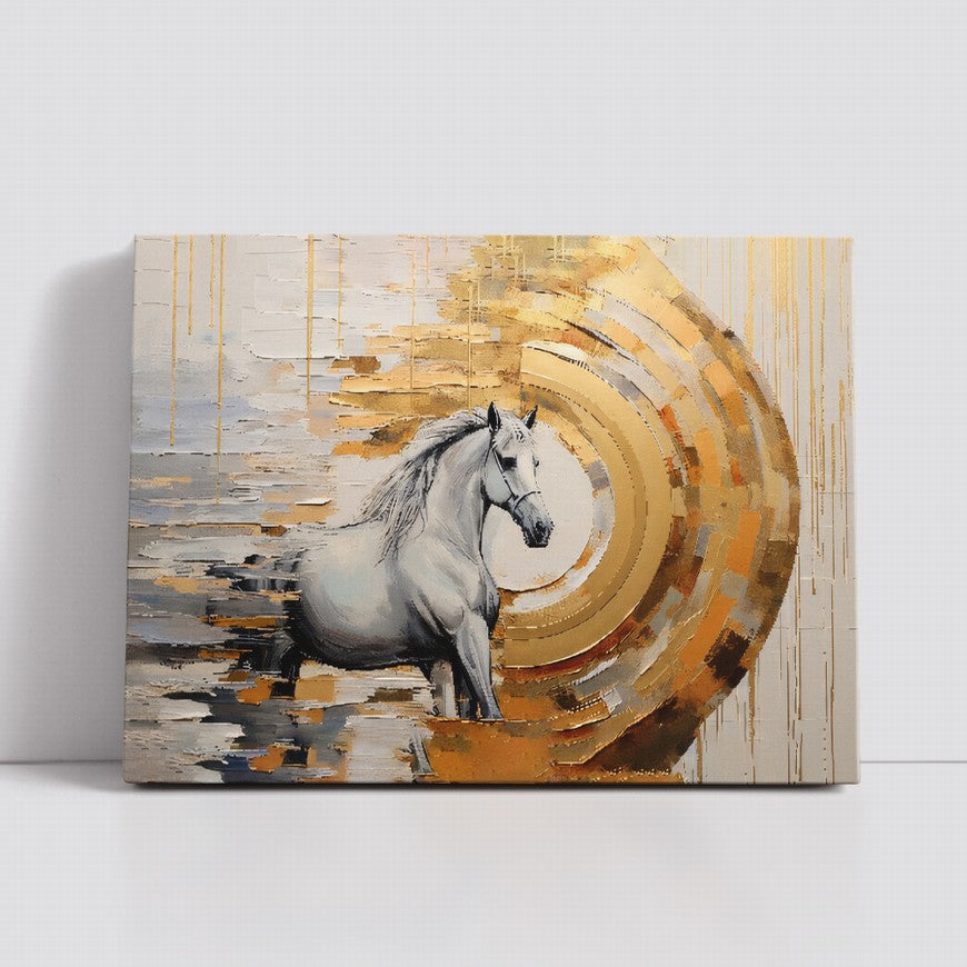 Grazing Grace: Horse Canvas Print