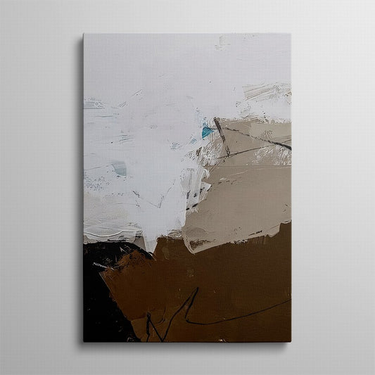 Touch of Earth Tones Abstract Oil Painting