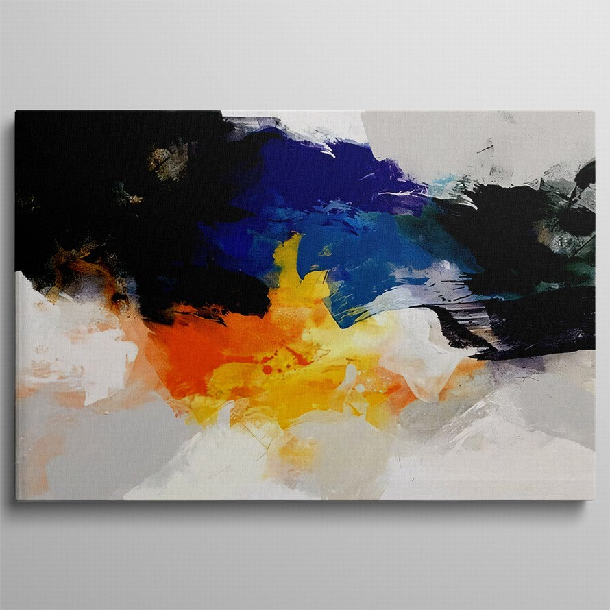 Flaming Splash of Vibrant Hues Abstract Painting