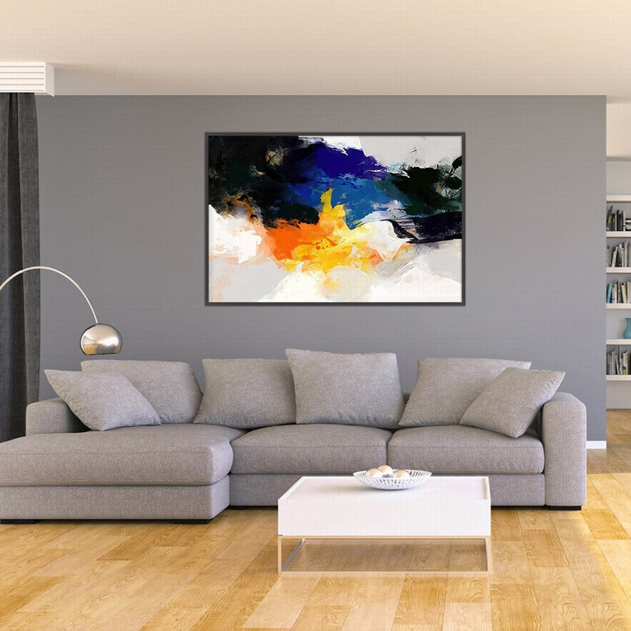 Flaming Splash of Vibrant Hues Abstract Painting