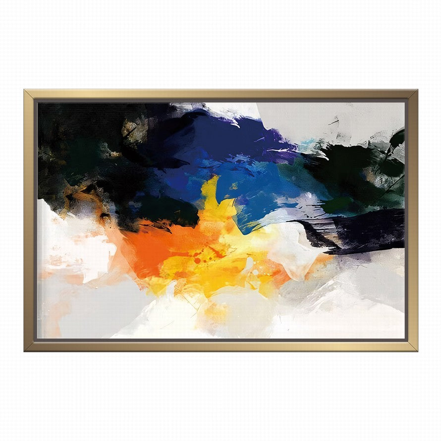 Flaming Splash of Vibrant Hues Abstract Painting