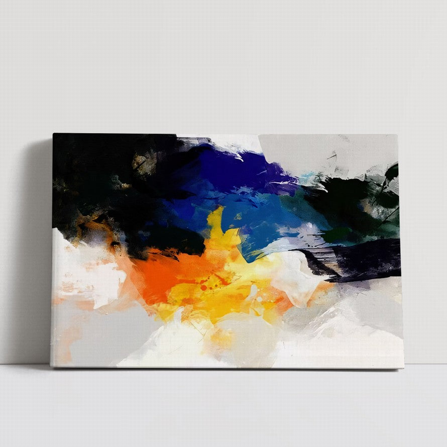 Flaming Splash of Vibrant Hues Abstract Painting