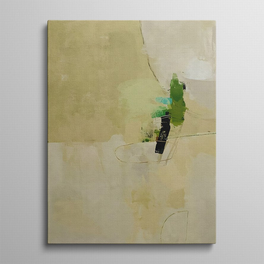 Sage Green Nature Tones Abstract Painting