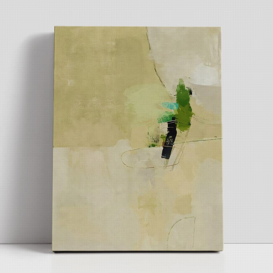 Sage Green Nature Tones Abstract Painting