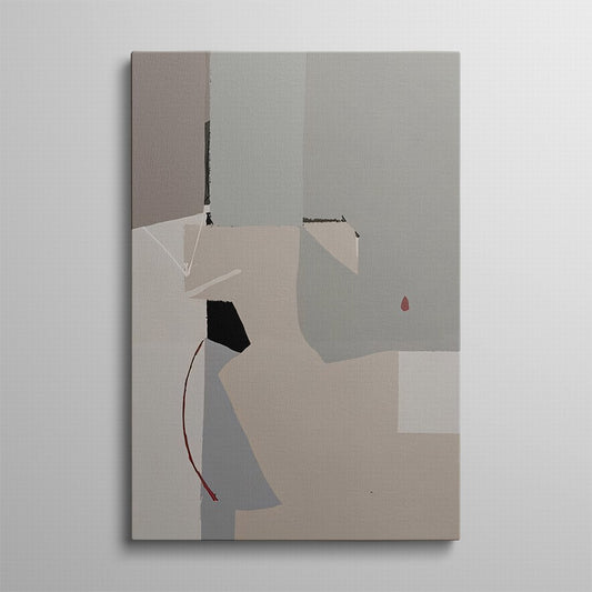 Nude Tones of Color Splash of Abstract Painting