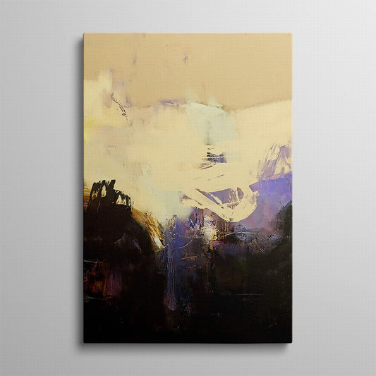 Yellow - Gold Ablaze Hues Abstract Painting