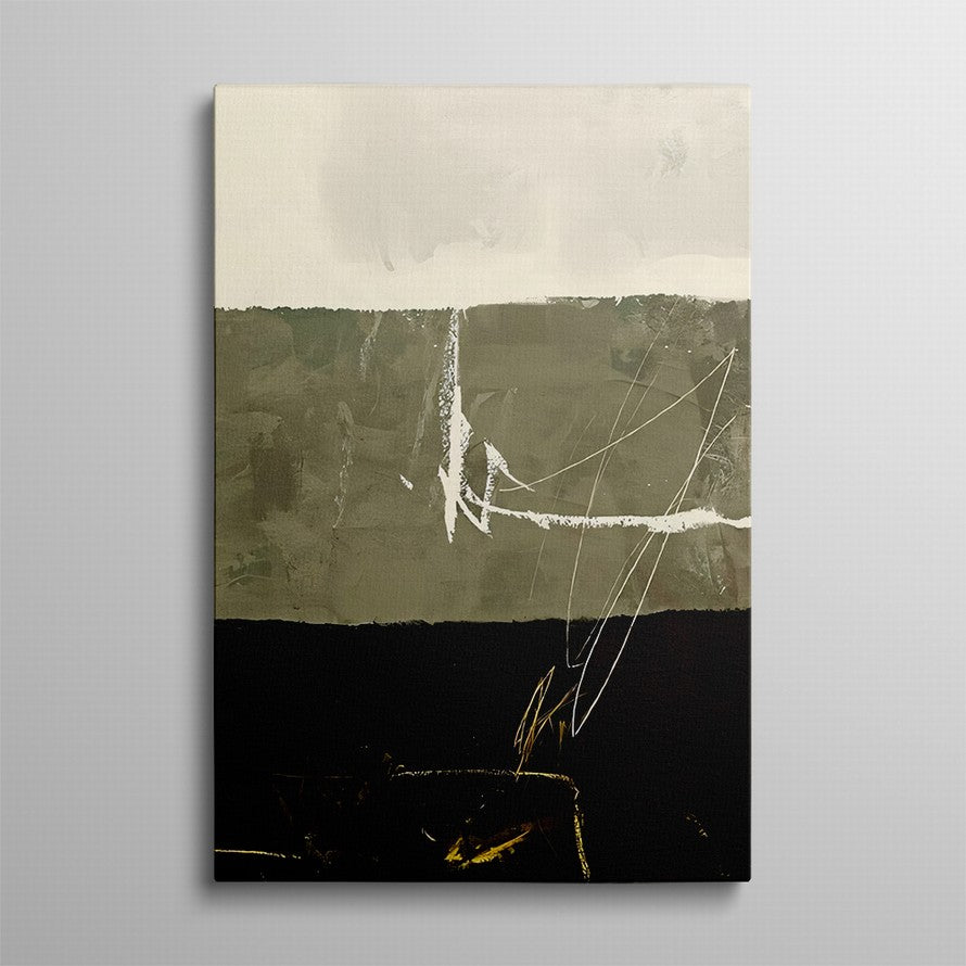 Half-tone Olive and Beige Colors Canvas