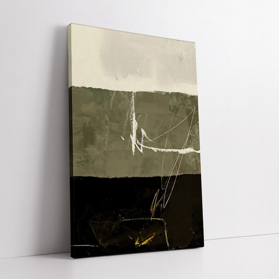 Half-tone Olive and Beige Colors Canvas