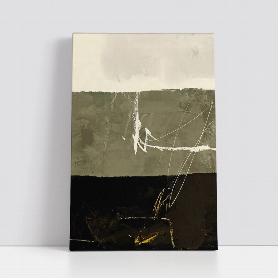 Half-tone Olive and Beige Colors Canvas