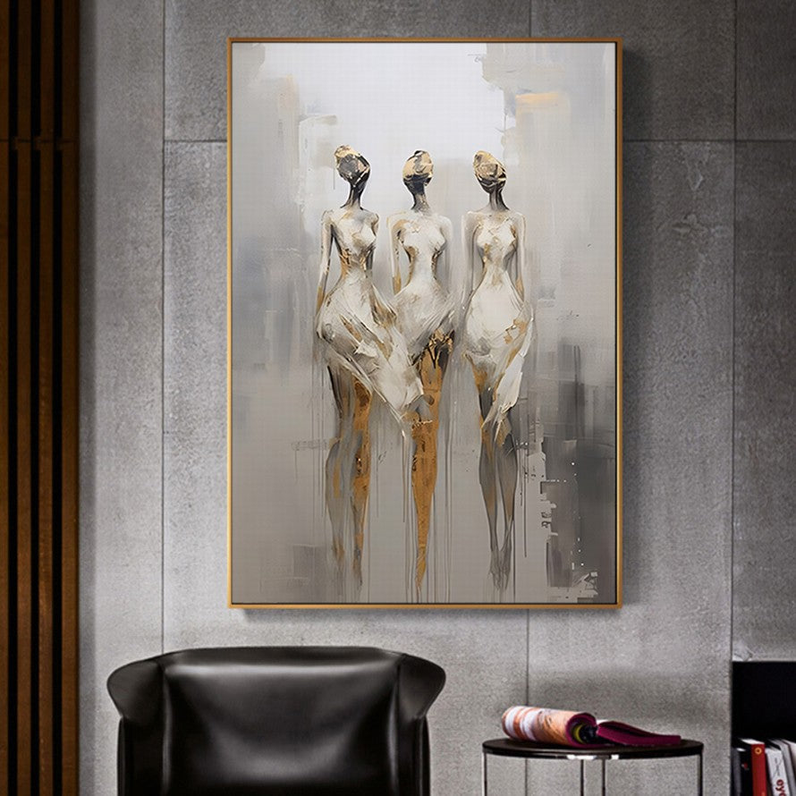 Ebony and Ivory Intertwined Canvas