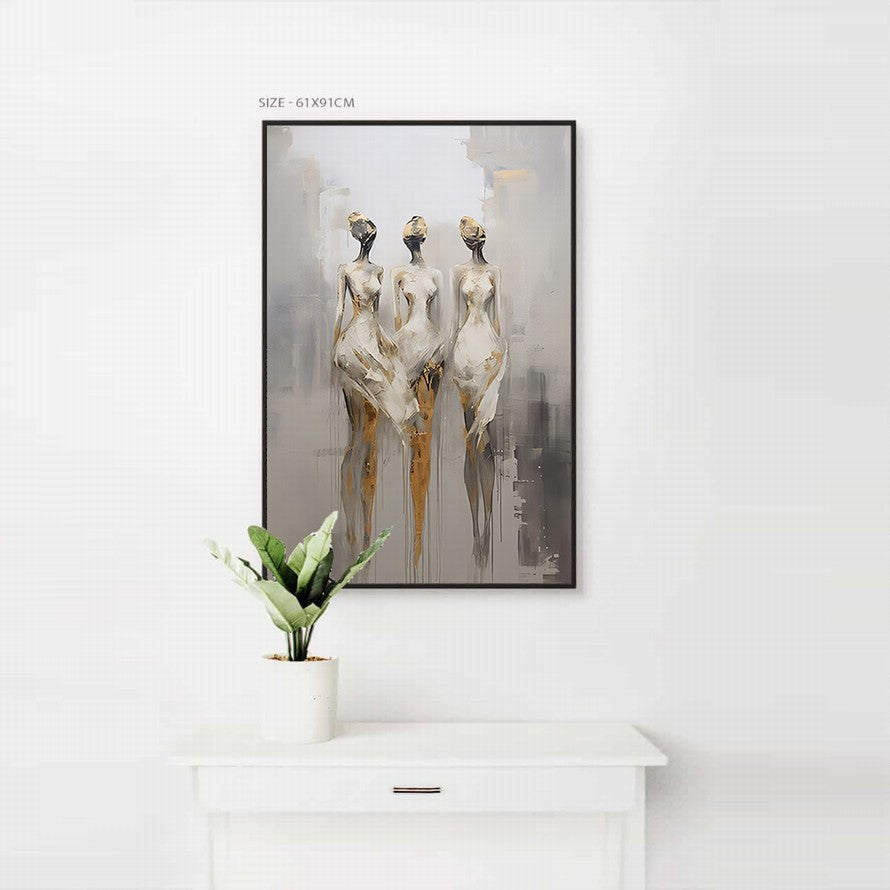 Ebony and Ivory Intertwined Canvas