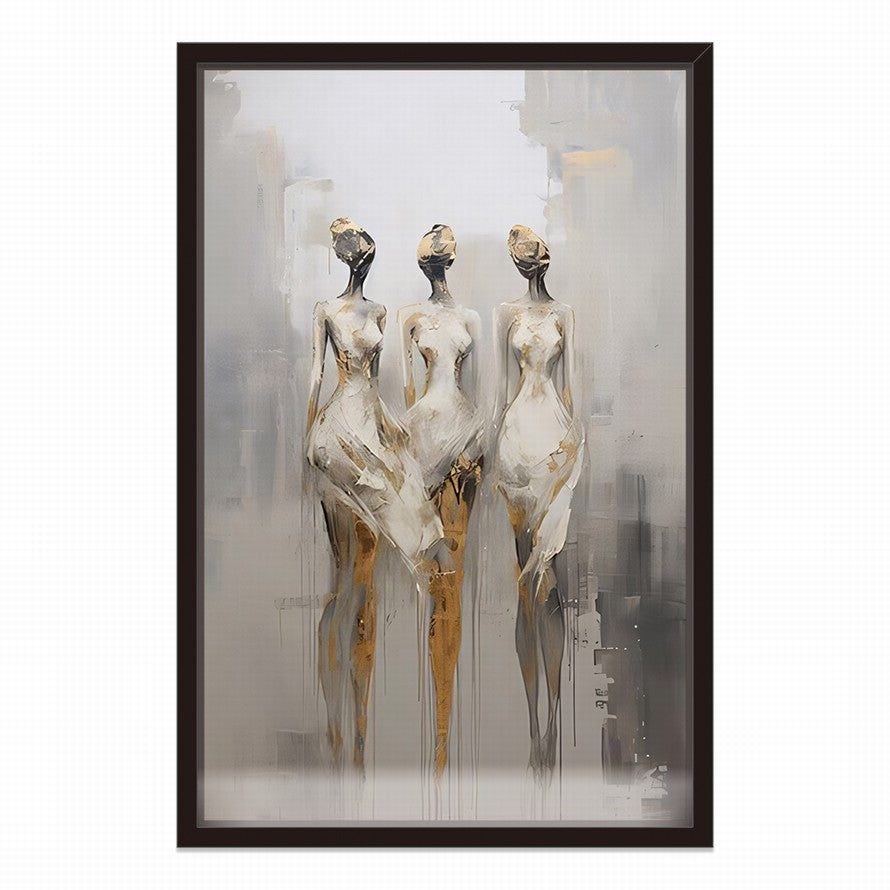 Ebony and Ivory Intertwined Canvas