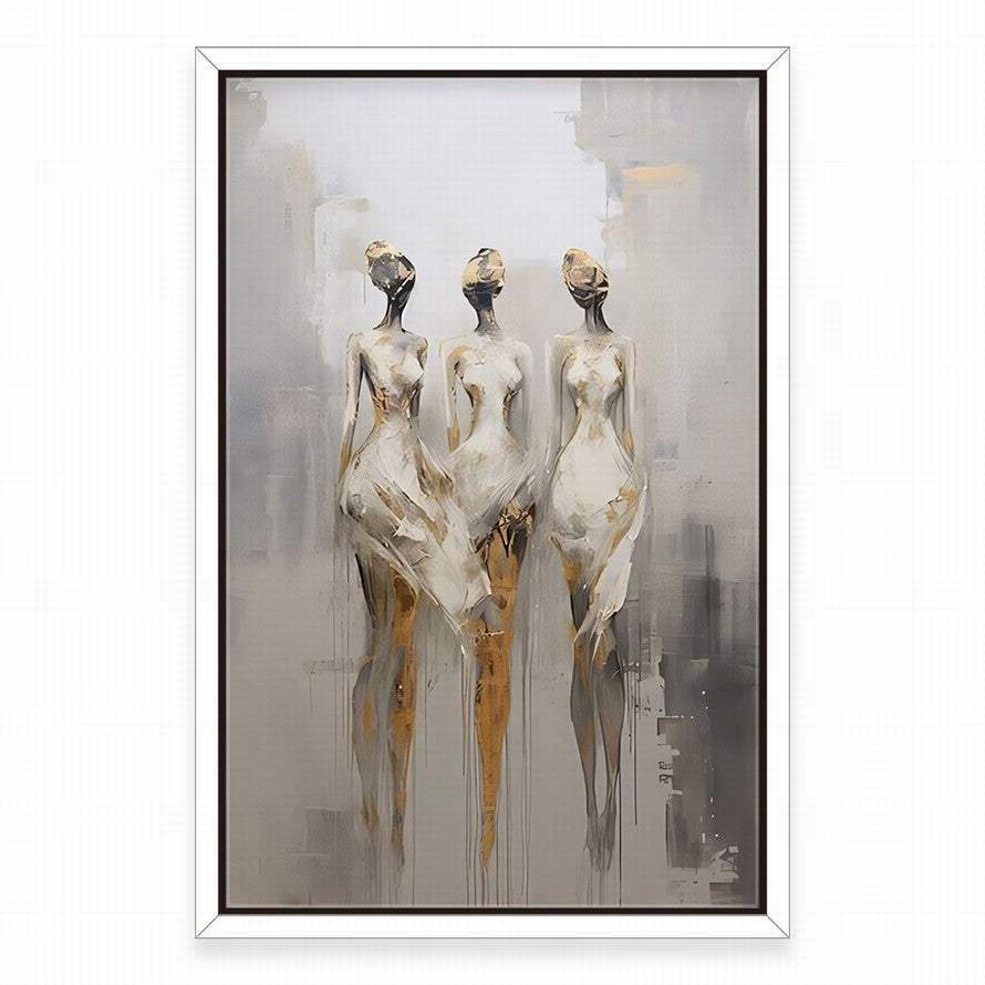 Ebony and Ivory Intertwined Canvas