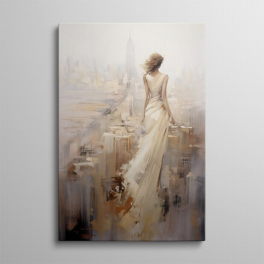 Serene Figure, Subtle Backdrop Canvas
