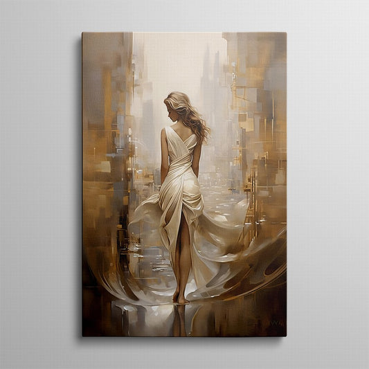 Elegance in Beige Solitude Canvas