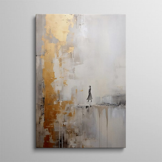Golden Whisper, Beige Breath Canvas