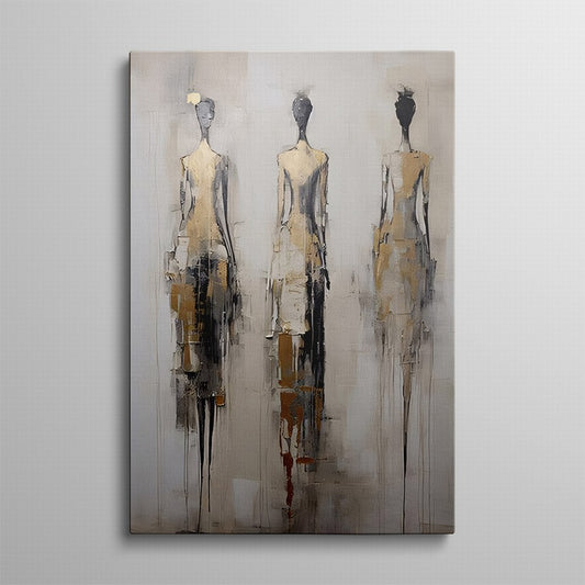Elegance in Gilded Serenity Canvas