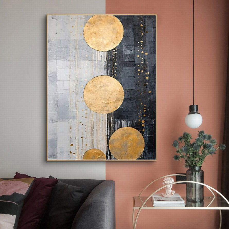 Beige and Gold Fusion Canvas
