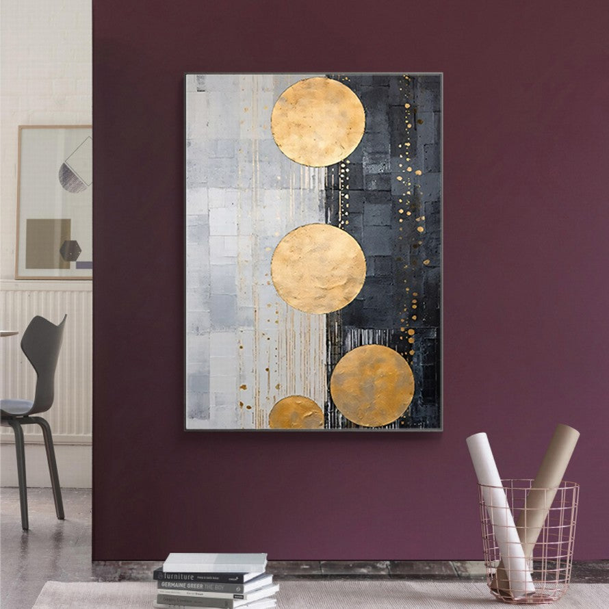 Beige and Gold Fusion Canvas
