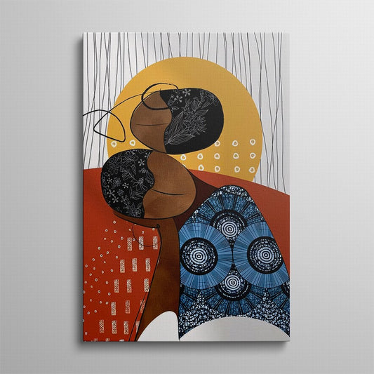 Beauty in Sunset Shaped Canvas