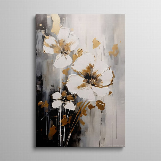 Beautiful in White Flower Canvas