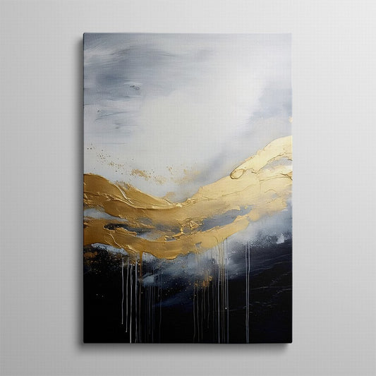 Silvery Hues, Gilded Highlights Canvas