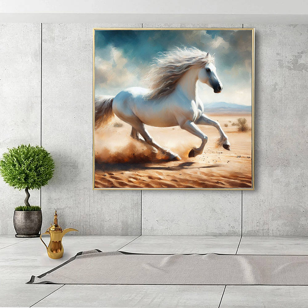 A Majestic White Horses Dynamic Wall Art