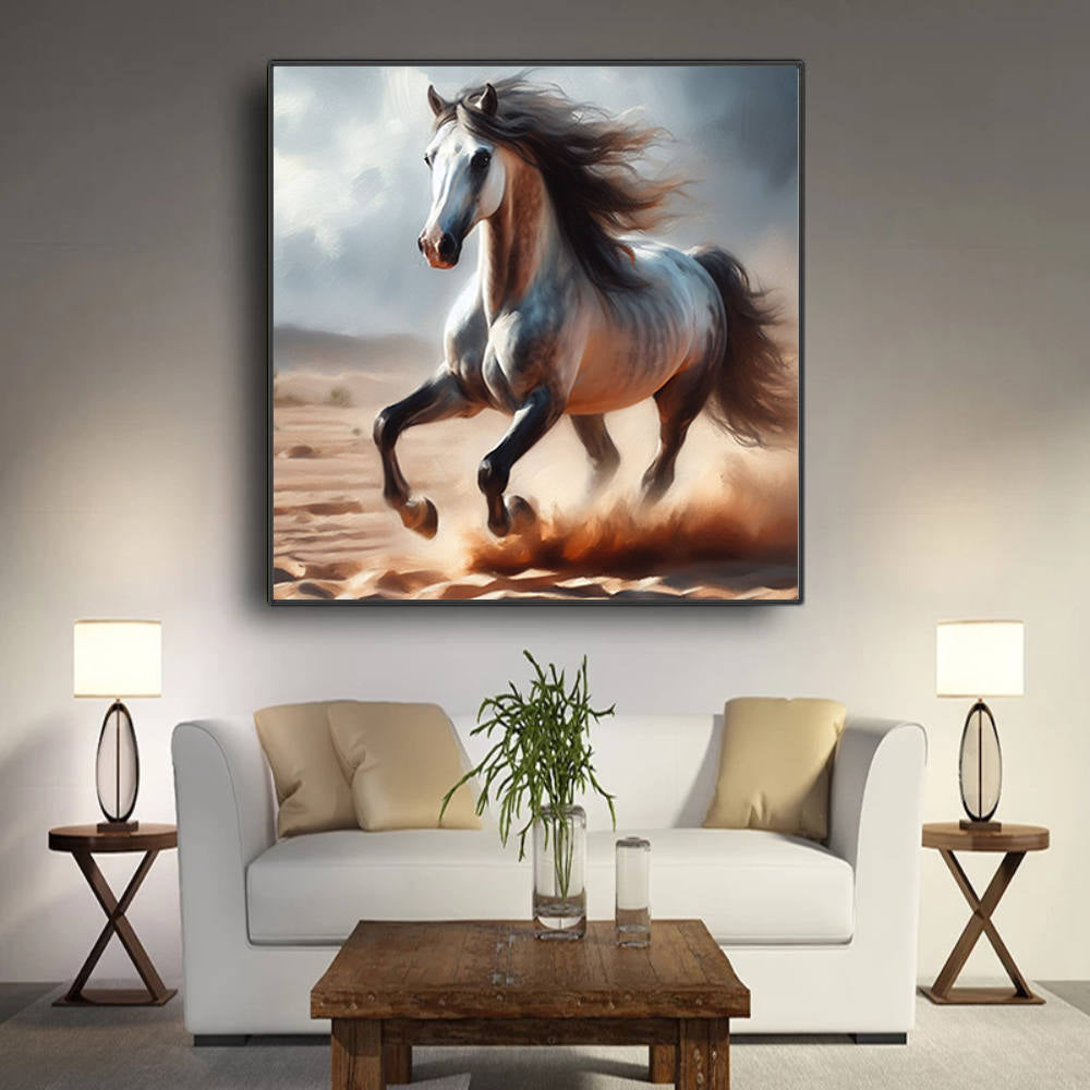 Desert Dash Wild Horse Canvas