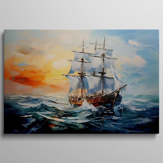 Adrift on Silent Waters Sailboat Canvas