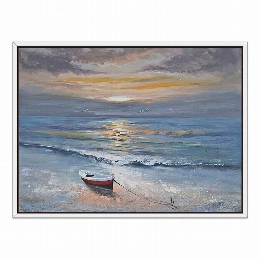 Sailing into Sunset Dreams Oil Canvas
