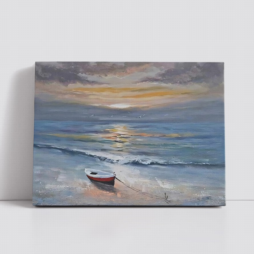 Sailing into Sunset Dreams Oil Canvas
